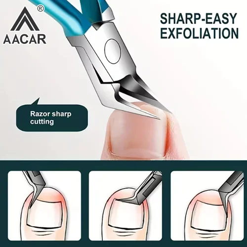 1 Uds cortaúñas para uñas encarnadas gruesas abertura amplia antideslizante mango largo cortador de uñas