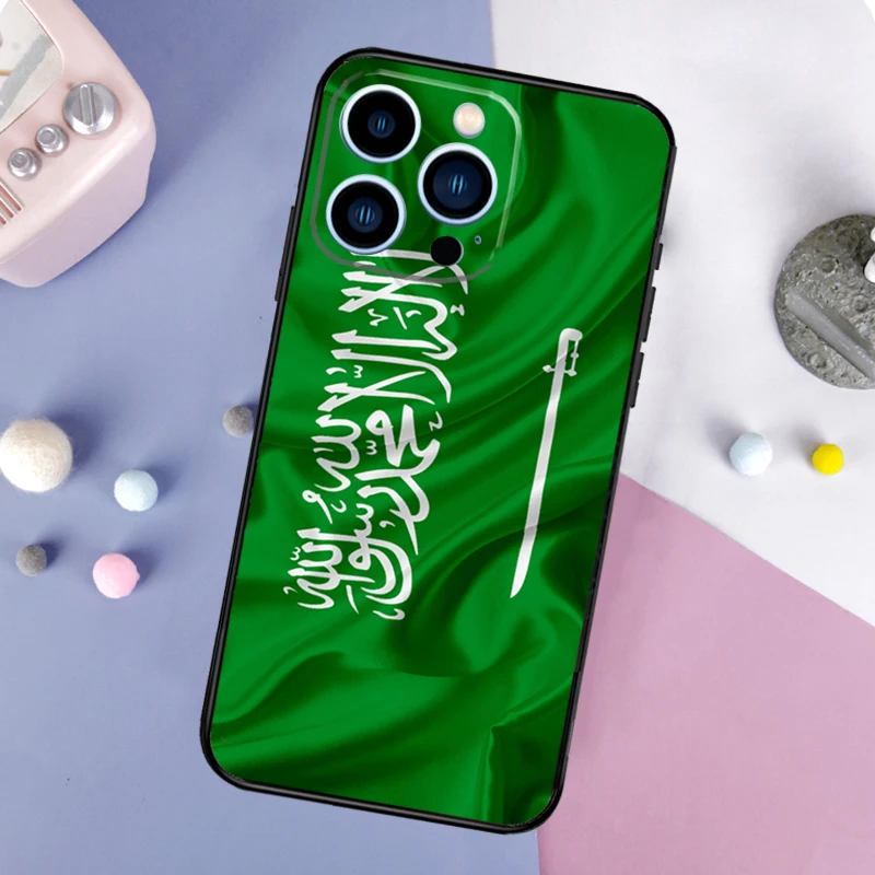 المملكة العربية السعودية العلم حالة الهاتف آيفون 17 برو ماكس فوندا آيفون 17 الهواء 17 برو غطاء وقائي