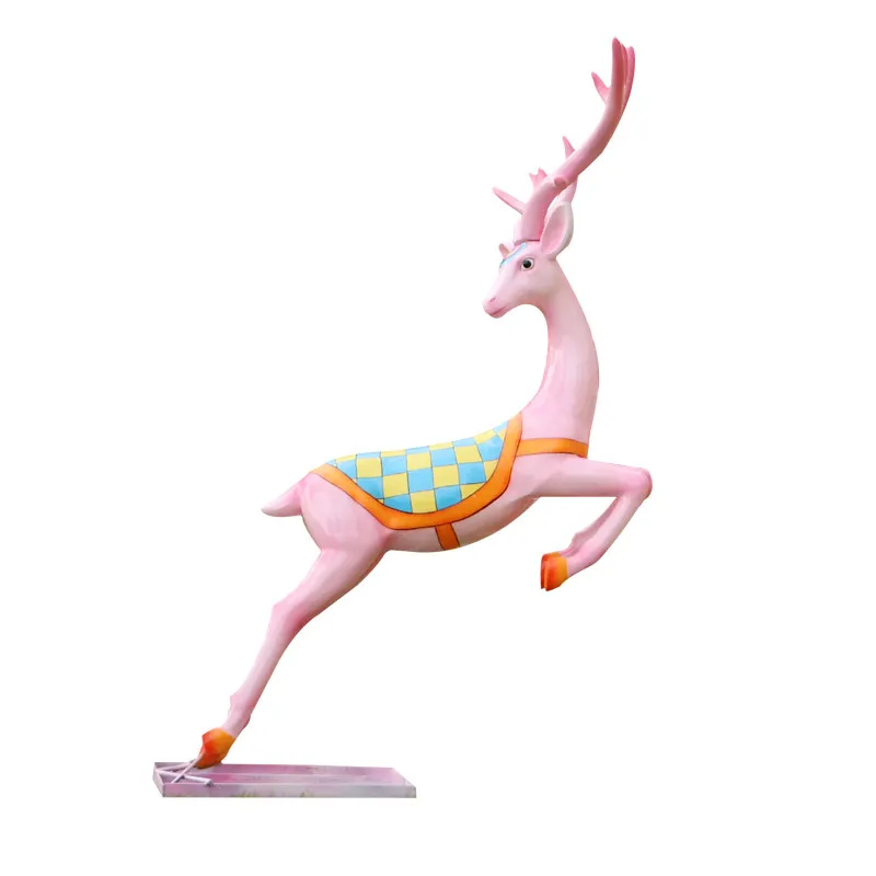 %*f Outdoor Garden Landscape Decorations Commercial Display Wedding Props Purely Handmade Customizable Painted Fiberglass Deer