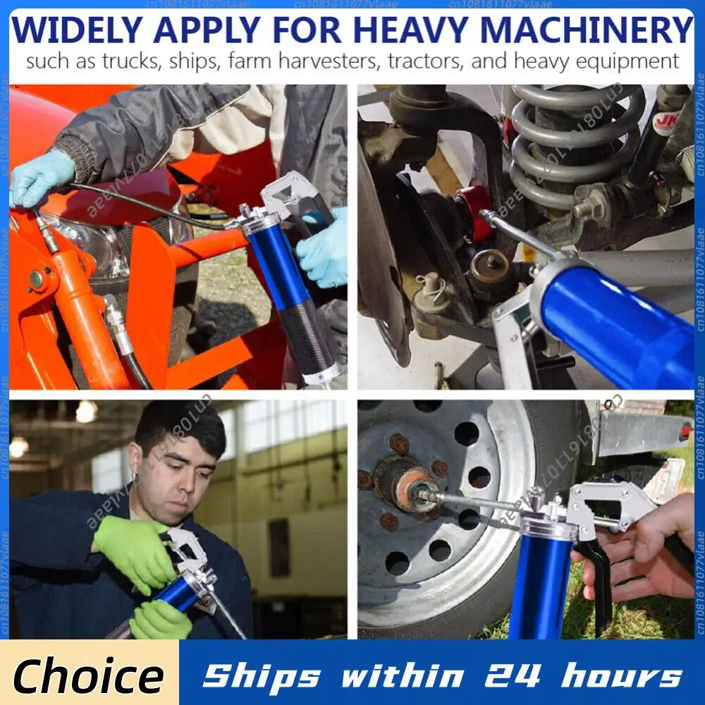 

Manual Grip Grease Gun 6000-7000PSI Pistol Grip Grease Gun Set Aluminum Alloy Handheld Grease Filling with Flexible Hose