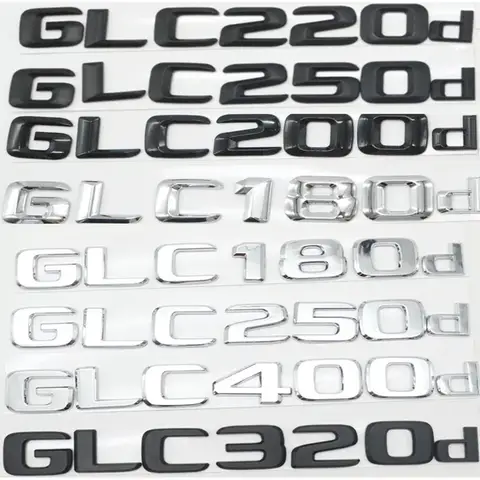 For C253 2014-2020 GLC180d GLC200d GLC220d GLC350d GLC500d GLC320d Car Trunk Badge Emblem Logo Script Decal Sticker Accessories