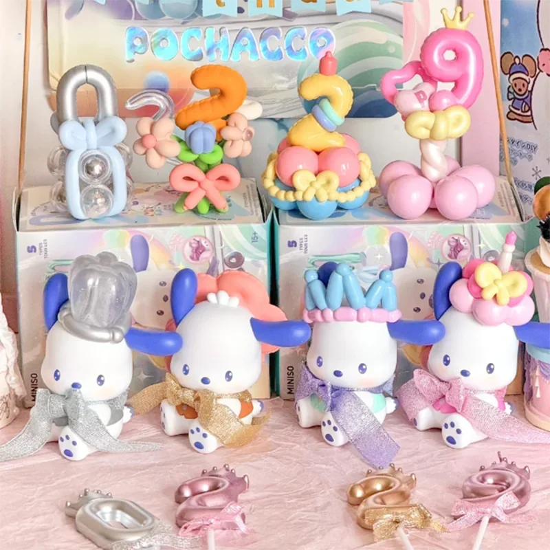 Mystery Box Blind Box, Hot Mininstants, Ballon Pochacco, Carnaval Party Series, Anime Figure, Surprise Bag, Action Figure Toy