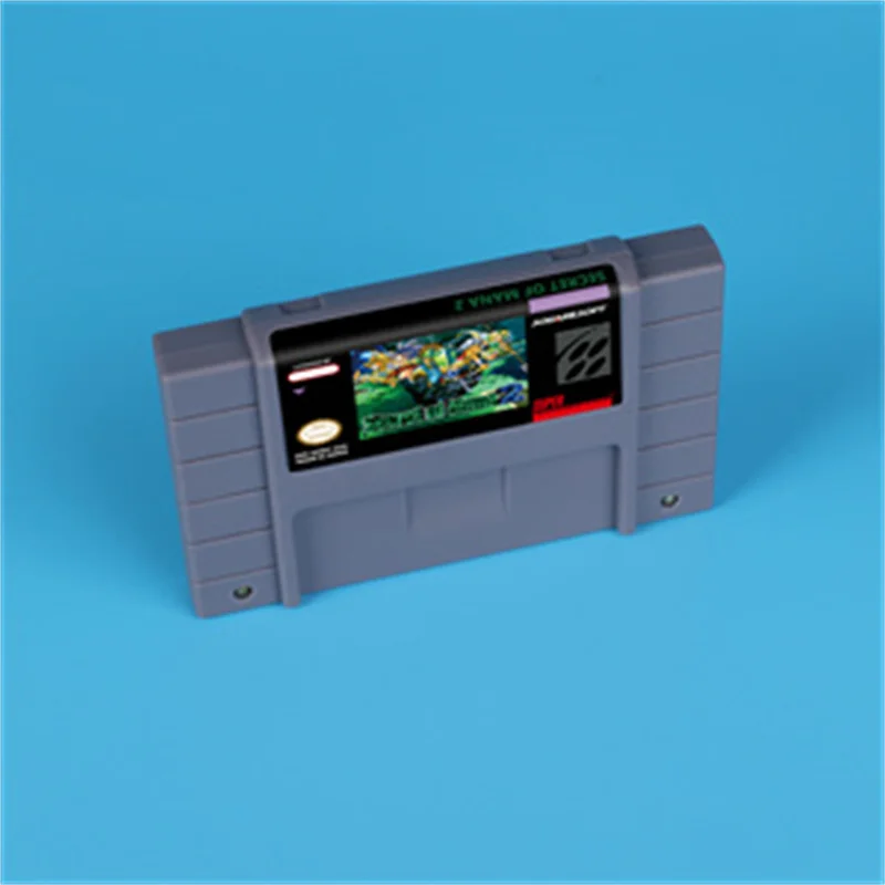 for Secret of Mana 2 (Battery Save) 16bit game card for USA NTSC version SNES video game console