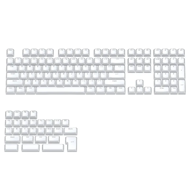 Crystal engraved keycap PC high transparency 136 key full set personalized customized magnetic axis mechanical keyboard