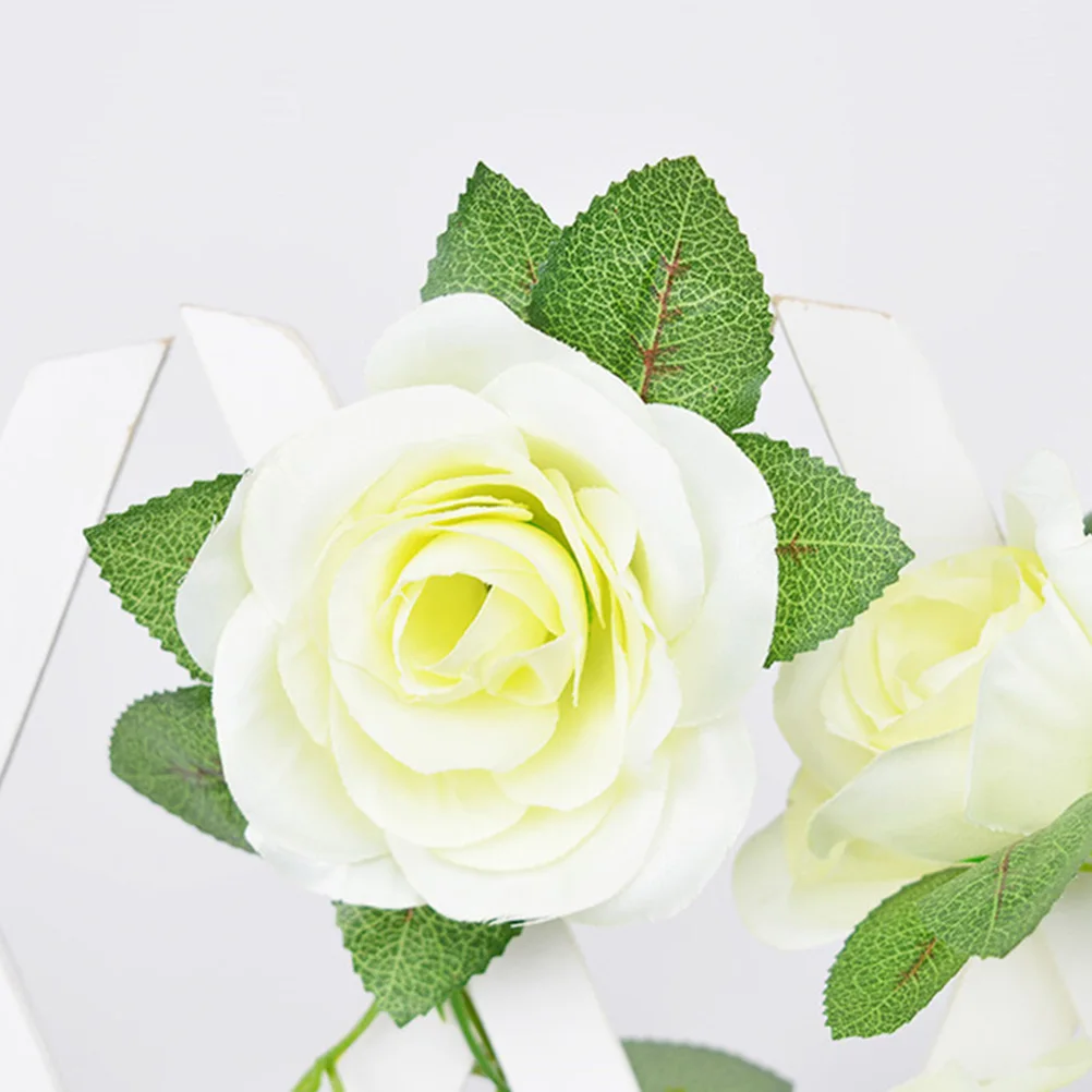

3 Pcs Simulated Rose Strips White Vine Fake Flowers Artificial Household Simulation Rattan Vines