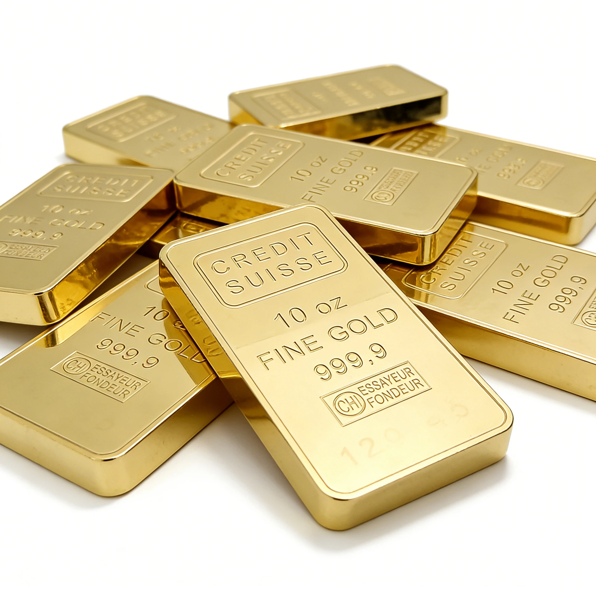 2026 Credit Swiss Suisse 10oz  Gold Plated Non-Magnetic Bar With Different Serial NO. Metal Bar Copper Crafts Collectibles Gift