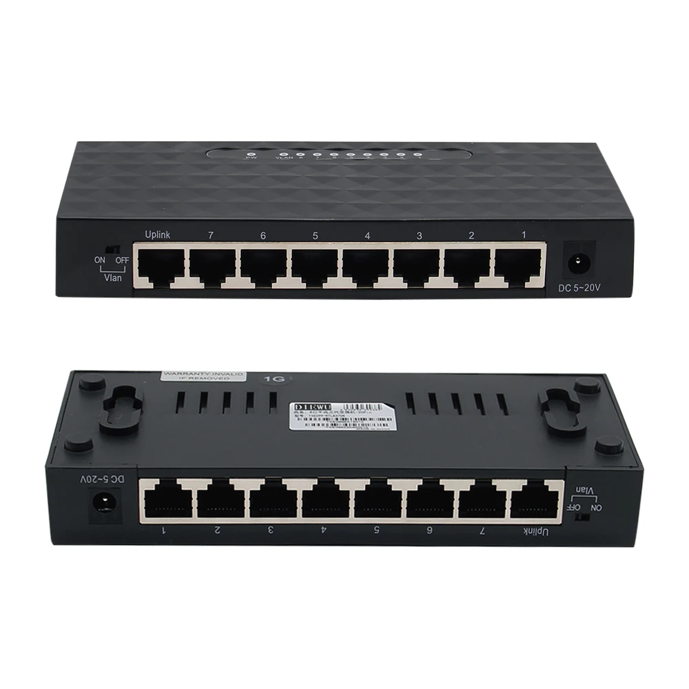 8 Ports 1000Mbps Gigabit Network Switch Ethernet Smart Switcher High Performance RJ45 Hub Internet Splitter