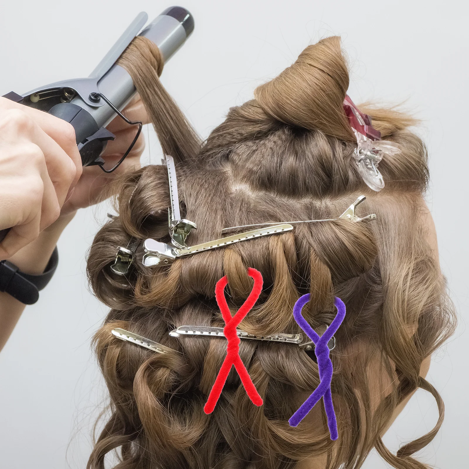 58 قطعة قضيب بيرم أدوات تصفيف الشعر دوامة الشباك قضبان لصالون تصفيف المنزل طويل قصير الشعر الشباك قضيب بيرم قضبان للشعر الطويل