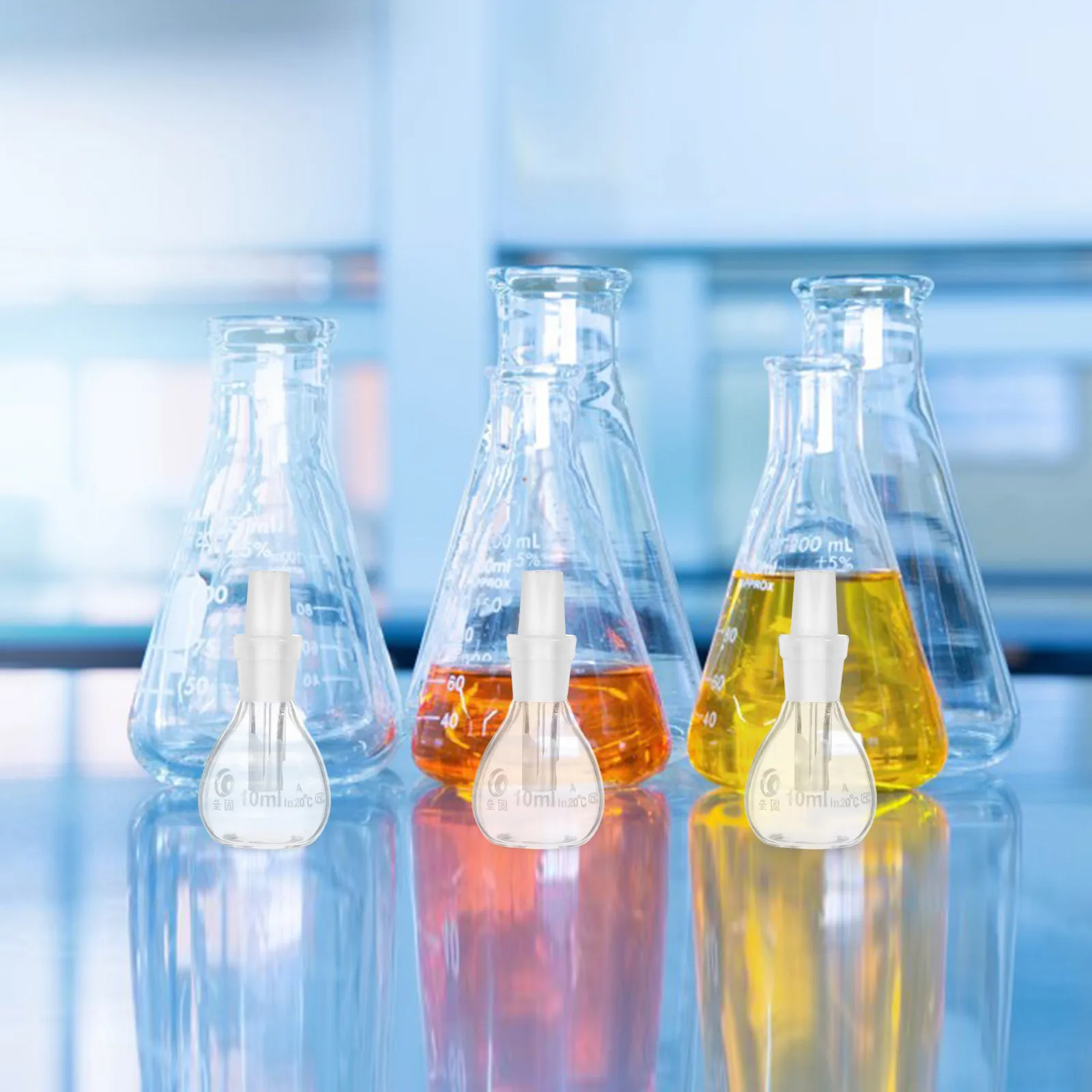 

10ml Glass Gravity Bottle Pycnometer Corrosion Resistant High Temperature Resistant Laboratory Sample Testing Liquid Density