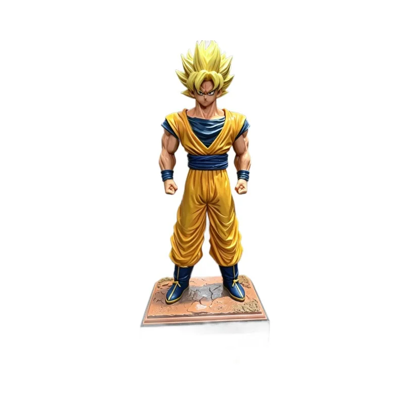 Figura de Acción de Son Goku de 34 cm, Dragon Ball Z, DBZ SSJ, Super Saiyan Goku, Figuras de Anime, Modelo Periférico, Adornos, Regalo