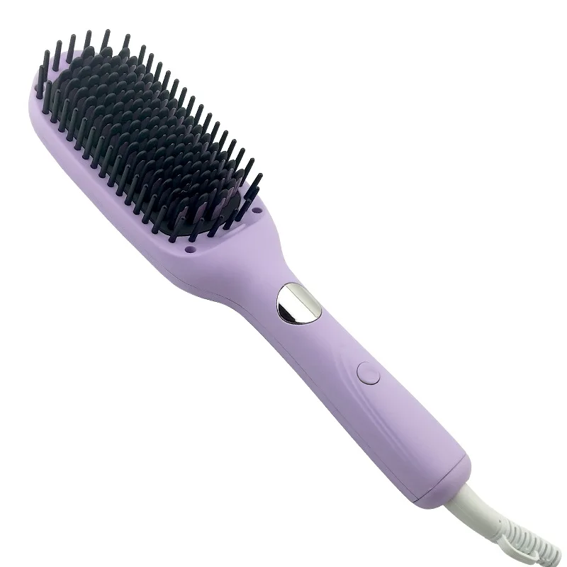 

Расческа для выпрямления и завивки волос двойного назначения с отрицательными ионами, питанием от USB, пушистая конструкция, PTC-пластина с контролем температуры 150-230C