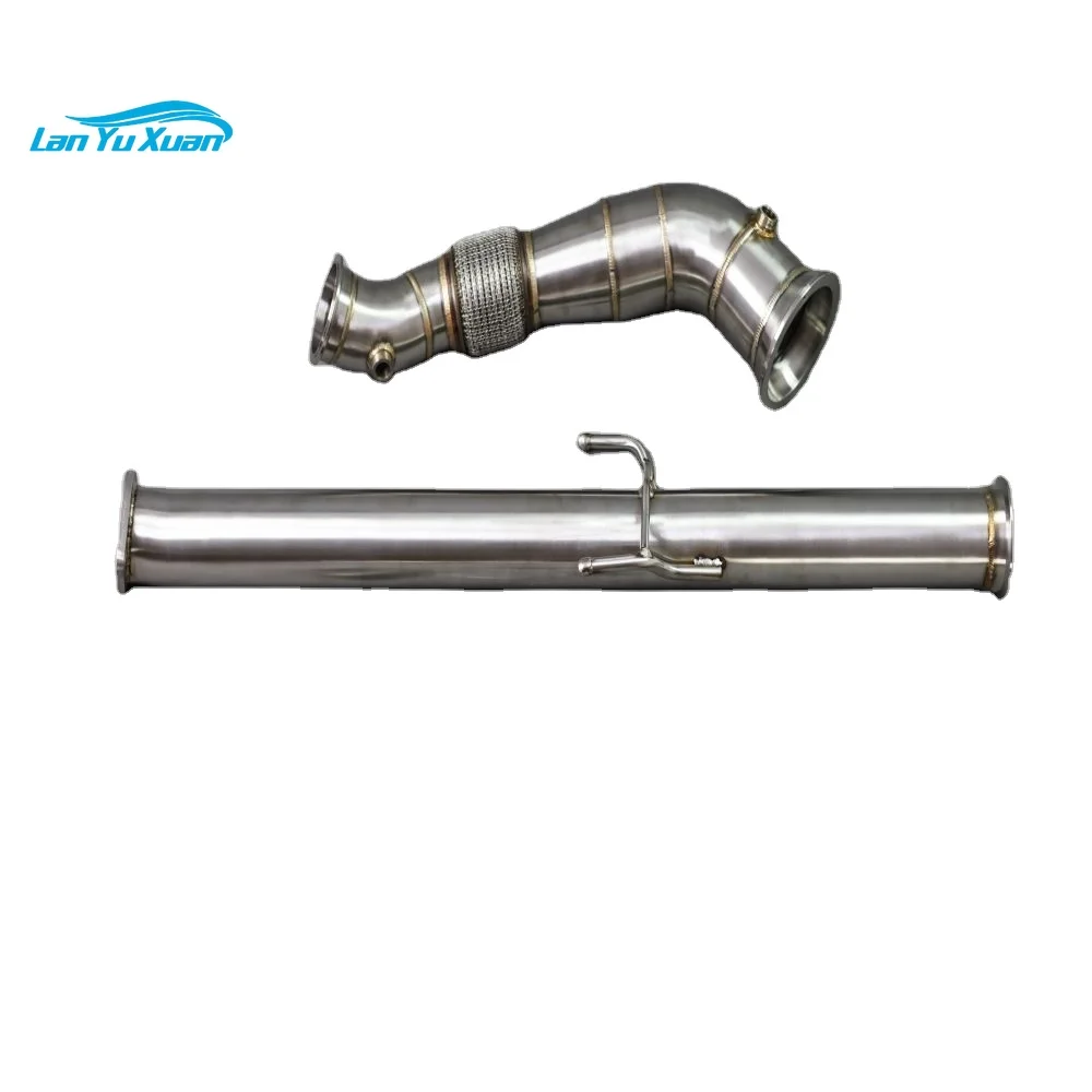 SS 304 Yaris exhaust downpipe for   YARIS GR exhaust system with mid pipe