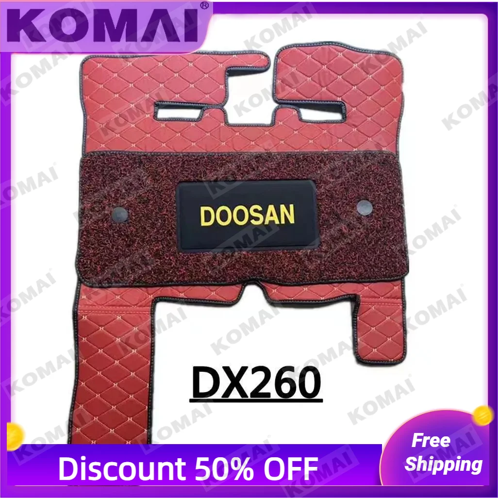 للحفارة المطاط الحصير المقصورة الكابينة أسود أحمر القماش حصيرة وسادة جلدية قطع الغيار #5