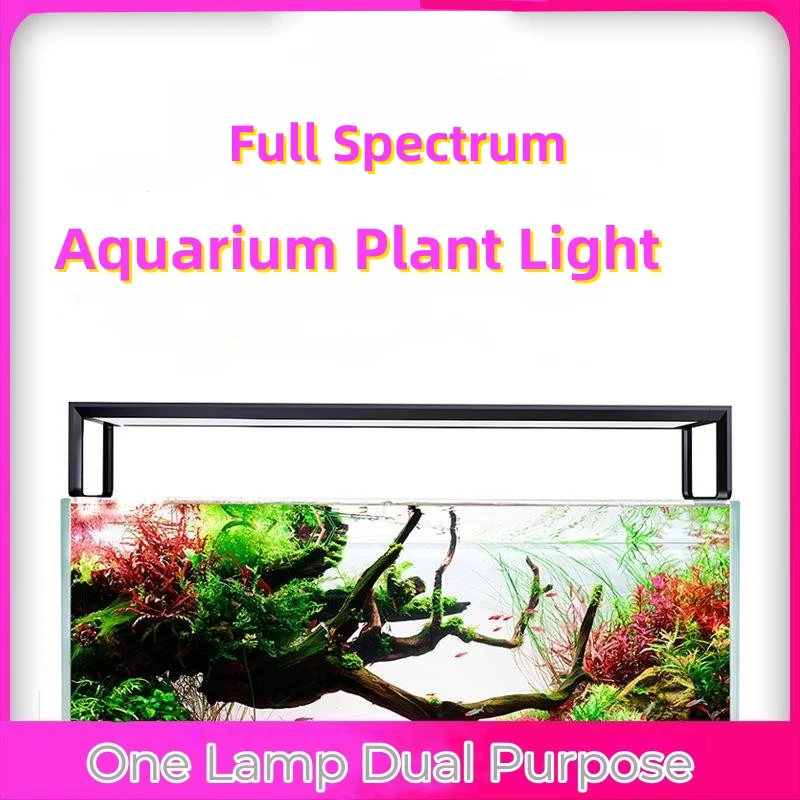 Aquarium Full Spectrum LED Aquatic Lamp Light RGB Professional Plant Grow Light Telescopic Fish Tank Lights 스마트 수족관