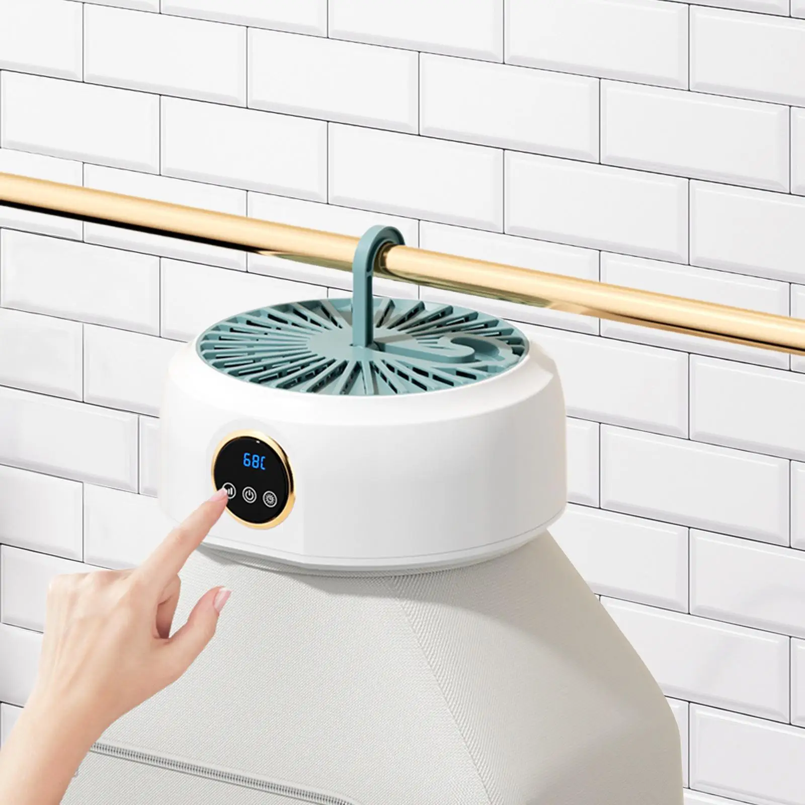 

Portable Dryer Foldable Fast Drying Compact Small Low Noise Gifts Electric Clothes Drying for Indoor Room Travel Laundry Home