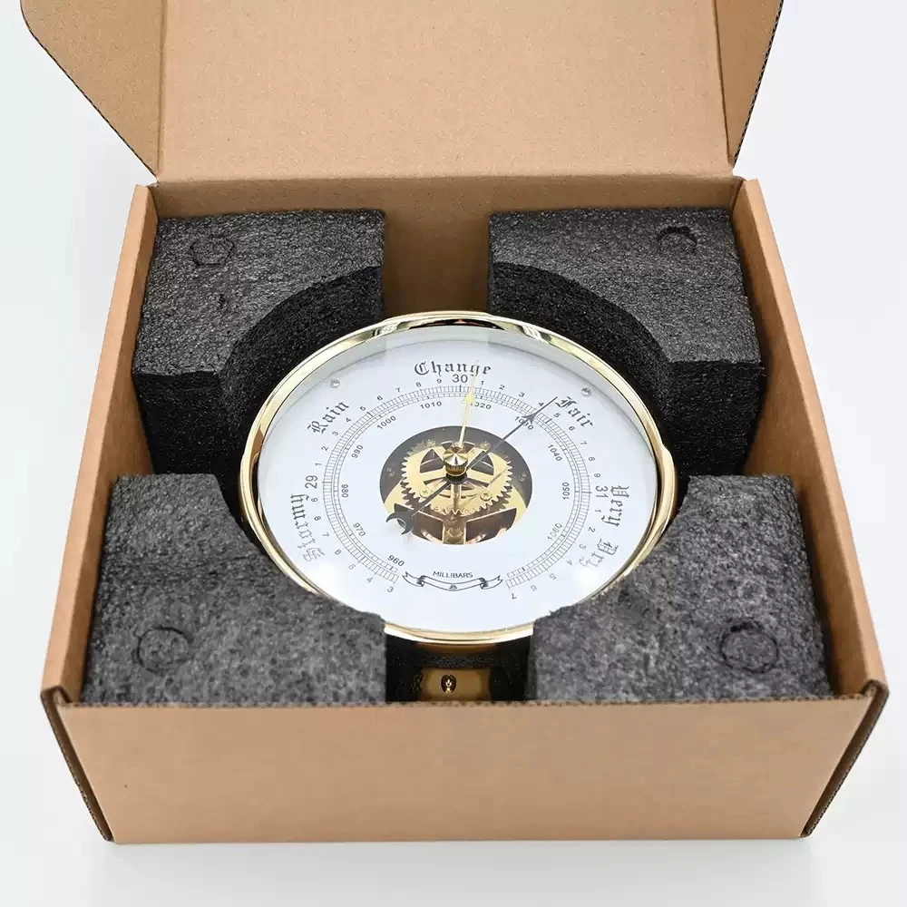 for Sailing Ship Weather Instrument Marine Weather Stations L8RC 180mm Diameter Brass Barometer Maritimes Barometers