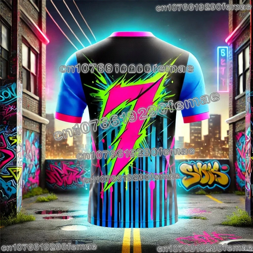 

Fashion Graffiti Football Jersey Summer Soccer T-shirt Adults Kids Comfortable Quick Dry Daily Sportswear Unisex Top Clothes