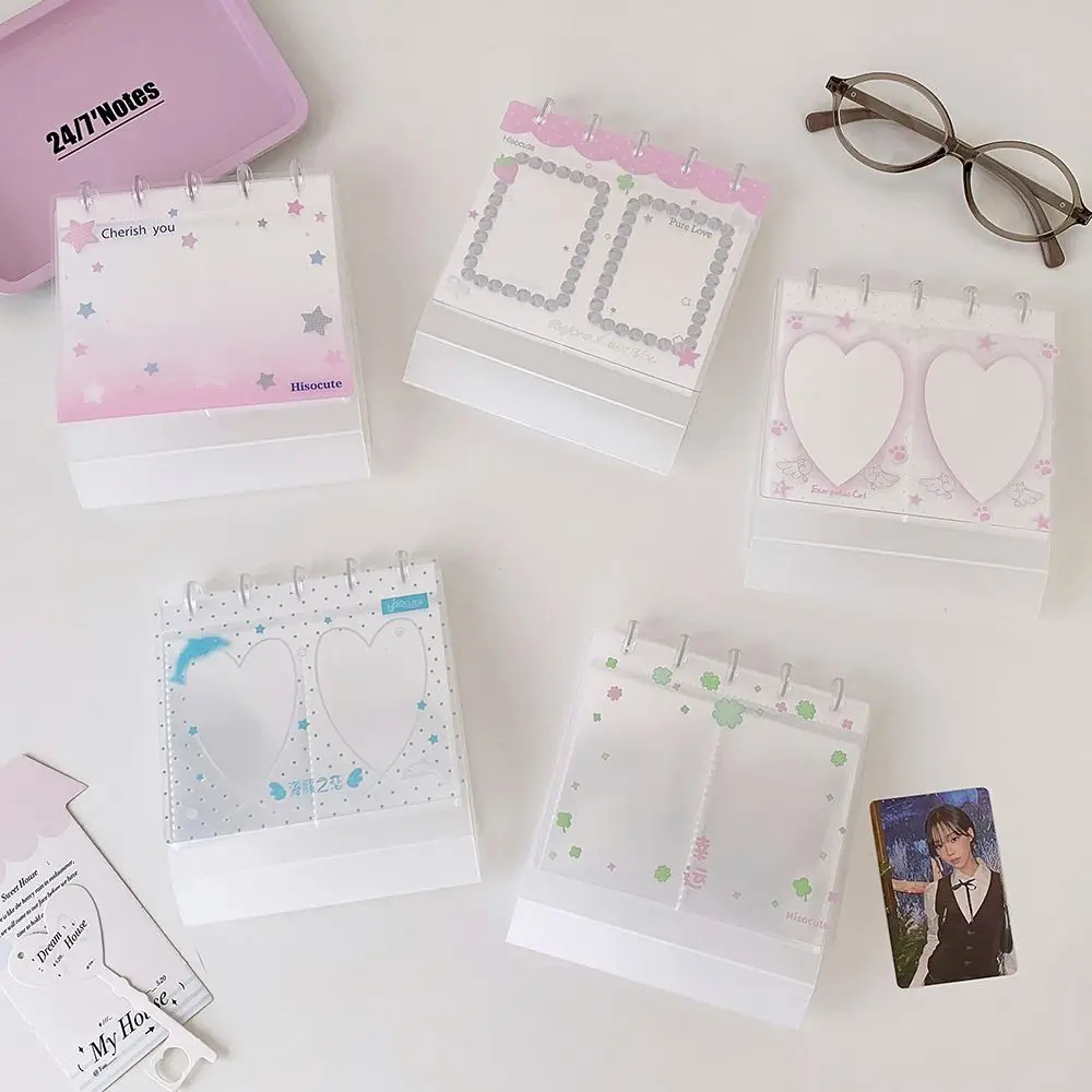Cute Mushroom Hole Photocards Holder Loose Leaf 3 Inch Photo Album Vertical Transparent Bill Storage Booklet