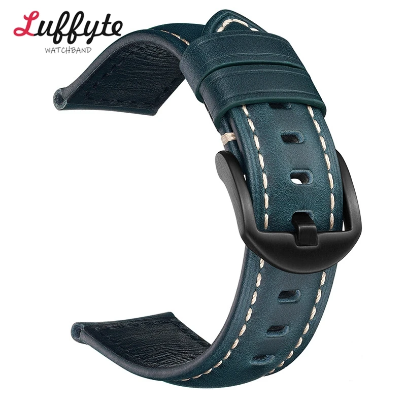 اليدوية خمر الجلود حزام (استيك) ساعة 18 مللي متر 20 مللي متر 22 مللي متر 24 مللي متر 26 مللي متر مع النفط الشمع رئيس طبقة جلد البقر حزام سوار المعصم الفرقة