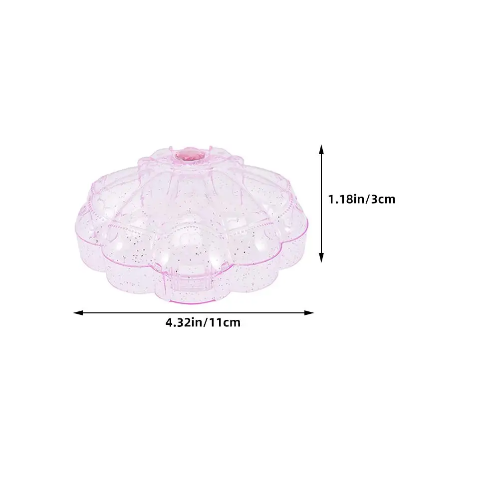 Children's 4 Pcs Bamboo Storage Box Clear Case Durable Material Storage Seashell Boxes Candy Container Small