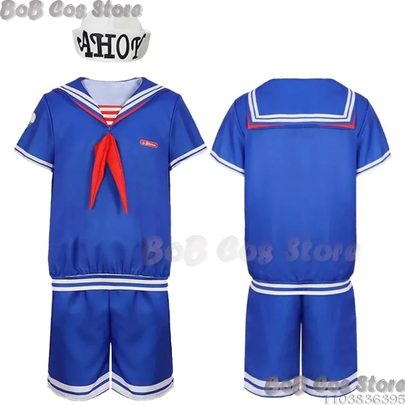 2025 11 غريب ستيف هارينجتون روبن باكلي شيء تأثيري حلي بحار البدلة الآيس كريم فرقة كاتب الطفل 110-150 سنتيمتر الكبار S-