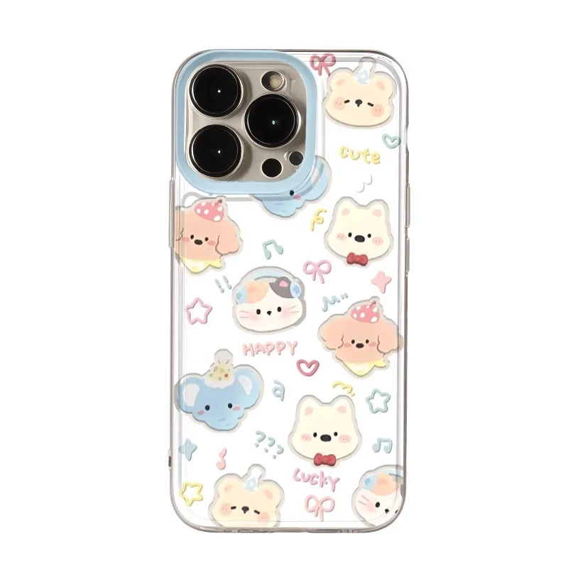 

Waving Little Bear Suitable For Iphone 15 Space Iphone 13 Transparent Case 12 Pro Cute 11 Puls Cartoon 11 Soft Case