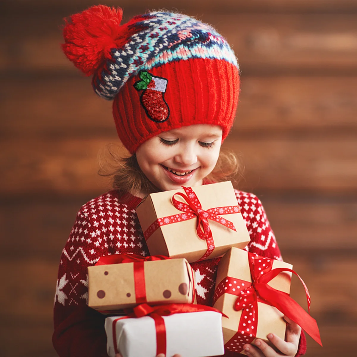 

10Pcs Adorable Christmas Sequins Patches Unique Patterns No Extra Threads for Clothing Decor Christmas Sequins Patches