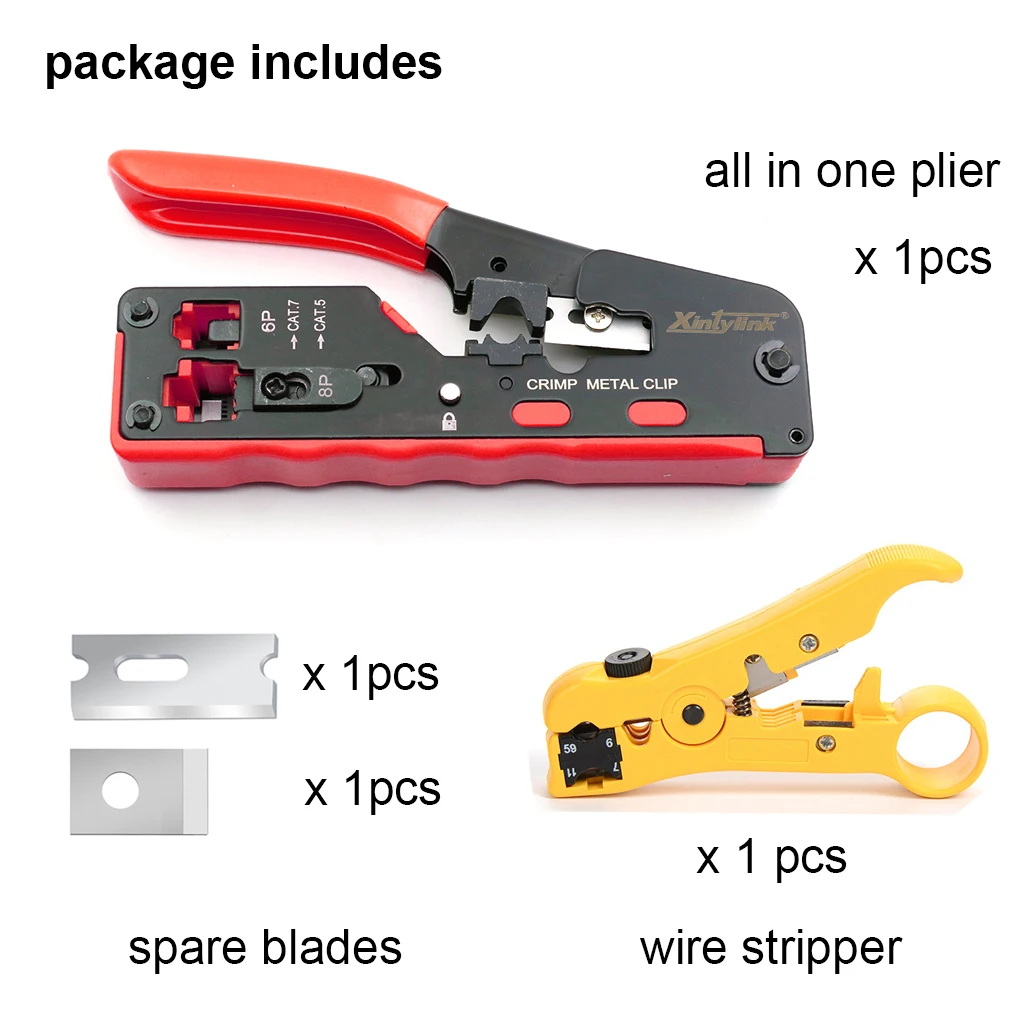 xintylink stripper cabo ethernet crimper ferramenta de crimpagem stripper clamp bracadeira lan rj45 cat5 cat6 cat7 cat8 01