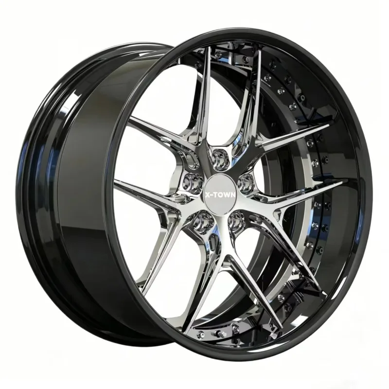 Premium Tailored Custom 2 Piece Forged Wheels For Audi Q5 A6 For Porsche GT3 Cayenne Silver Polished Lip 18 19 20 21 22 Inch