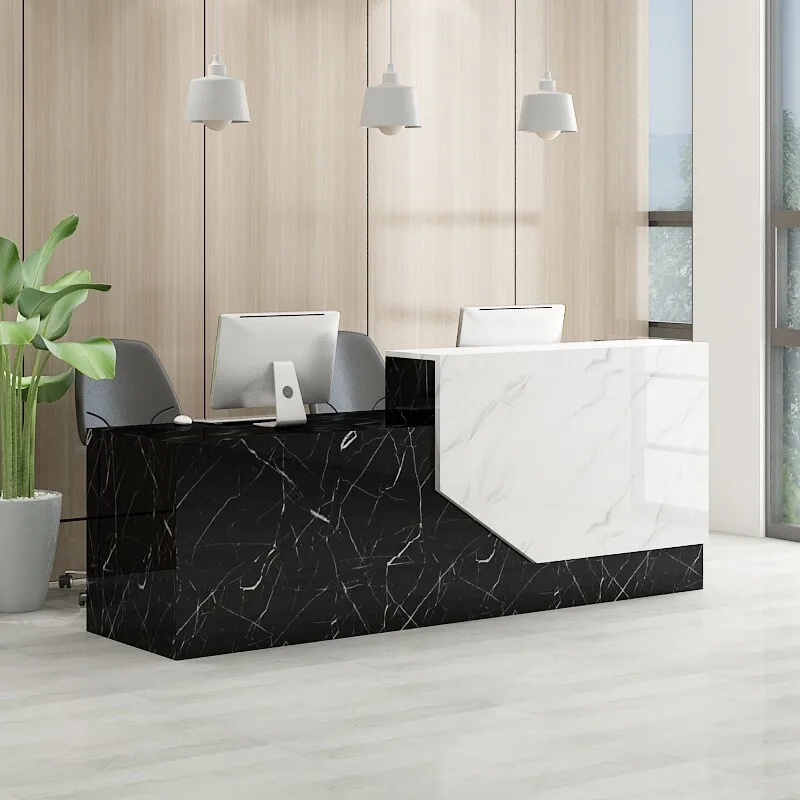 Aesthetic Display Reception Desk Modern Luxury Office Hairdresser Reception Desk Vintage Trendy Bancone Commercial Furniture