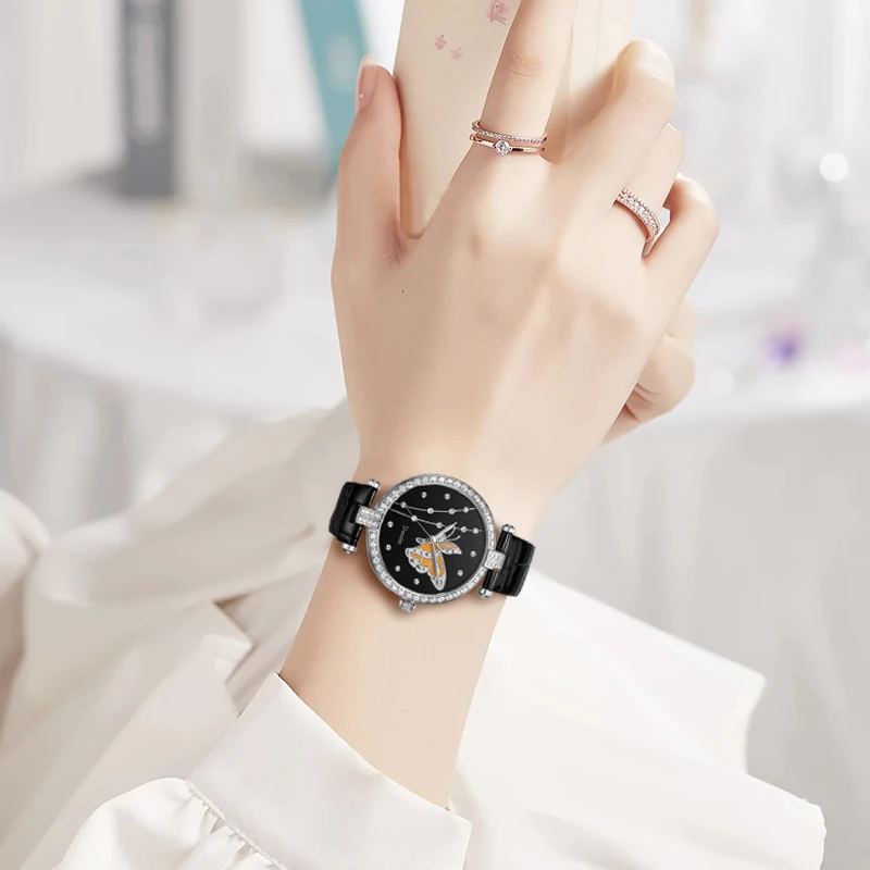 Deesio E2003B Luxury Band Women'S Quartz Watches High-End Butterfly Graphic Wristwatch Ladies Fashion Casual Watch For Wrist Y2k