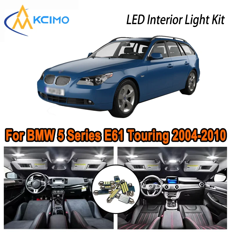 

Для BMW 5 серии E61 Touring 2004-2010 2005 2006 2007 2008 светодиодный комплект внутреннего купольного освещения багажника автомобиля светодиодные лампы Canbus без ошибок