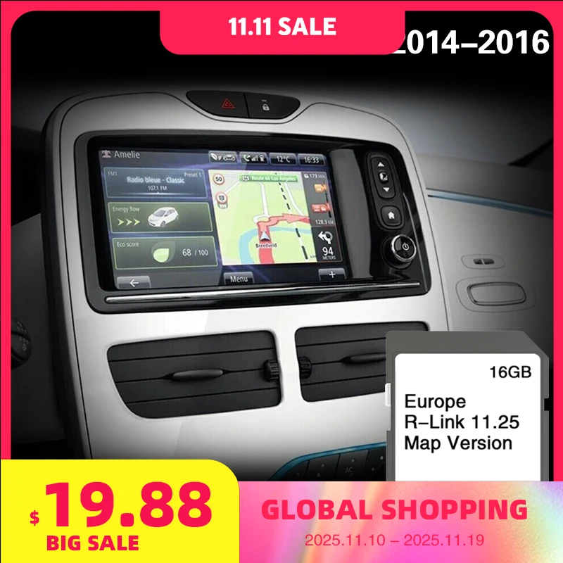 

for Renault Trafic 2014-2016 GPS New Version Update GPS Car Map SD Card