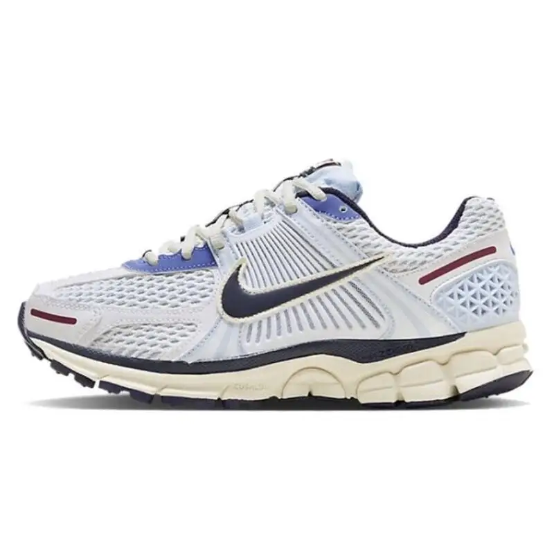 Nike Air Zoom Vomero 5 Men's and Women's Running Shoes Speed Foam Anti Slip Wear Resistant Low Cut Casual Running Shoes Blue