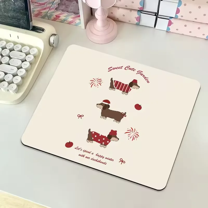 

Корейский фестивальный коврик для мыши из искусственной кожи, нескользящий, маленький, для дома и офиса, декор для ПК, водонепроницаемый