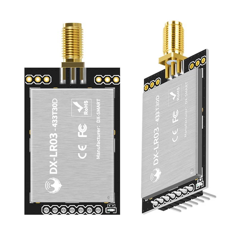 DX-LR03 433/475Mhz Uart المنفذ التسلسلي 10 كجم الاتصالات لمسافات طويلة 30dbm PA مكبر للصوت في وحدة LoRa للتحكم