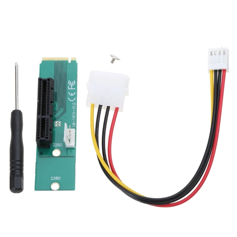 NGFF to PCI-E 4X Card Power Cable Adapter Modules PC Accessories M-Key To PCI-Express Adapter Add-On Cards