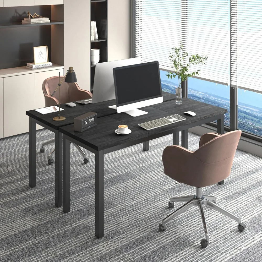 63 Inch Long Computer Desk, Home Office Desk, Modern Table for 2 Person Kids Student Gaming Computer Desk, Simple Office Table f