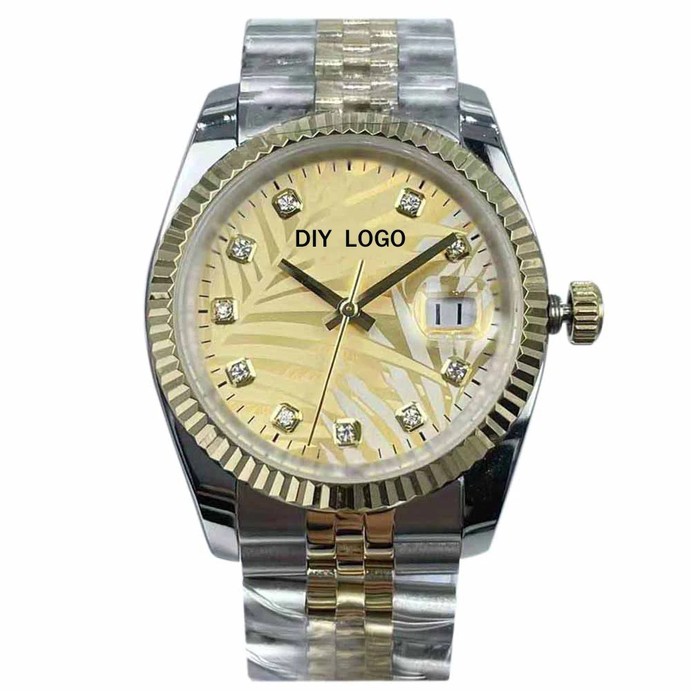 

Customized Logo 36mm Women's High end Diamond Watch, Fully Automatic Movement, Women's Gift