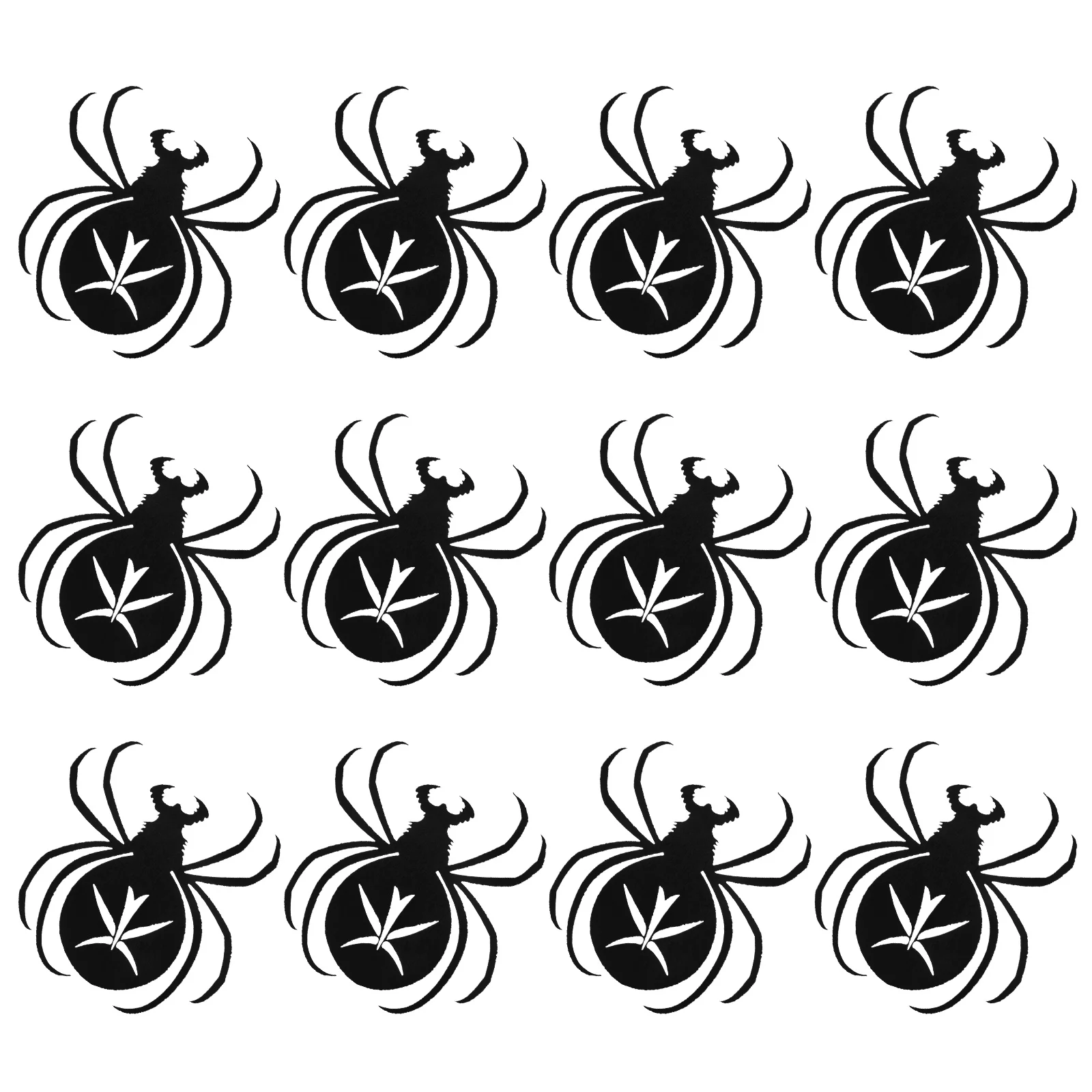 

12 Pcs Non woven Halloween Decorative Mats Cup Coaster Halloween Cup Mats Horror Theme Party Home Office Cafe Hotel Table Black