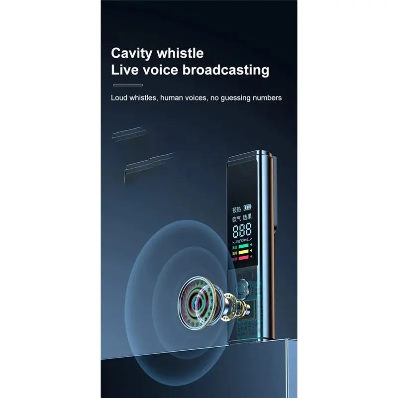 A60E-Non-Contact Alcohol Tester Non-Contact Blow Tester With LED Digital Display With Live Voice Announcement