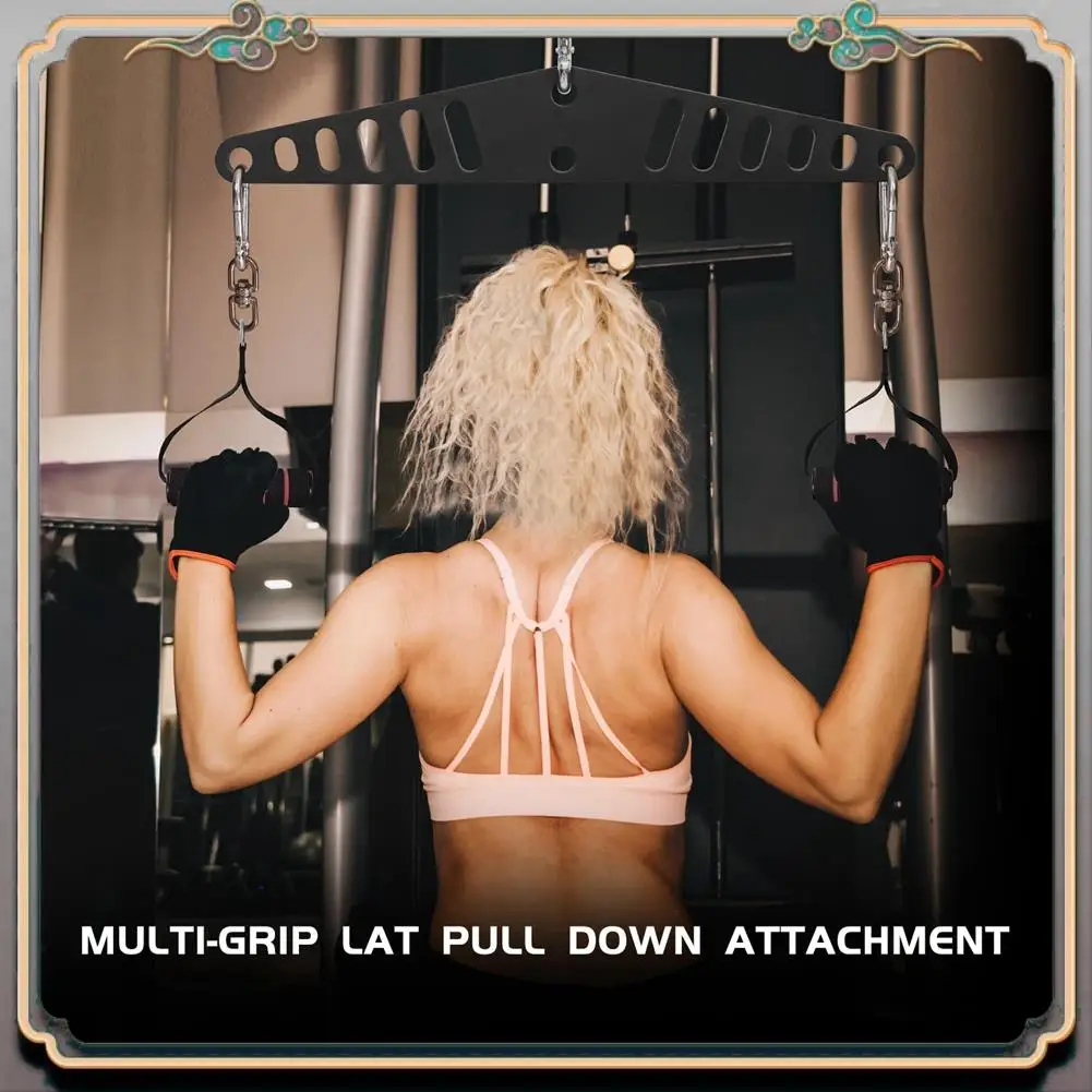 

Durable Multi-Grip LAT Pull Down Bar For Home Gym Fitness Spreader Plate LAT Pulldown Attachments System Cable Machine Handle
