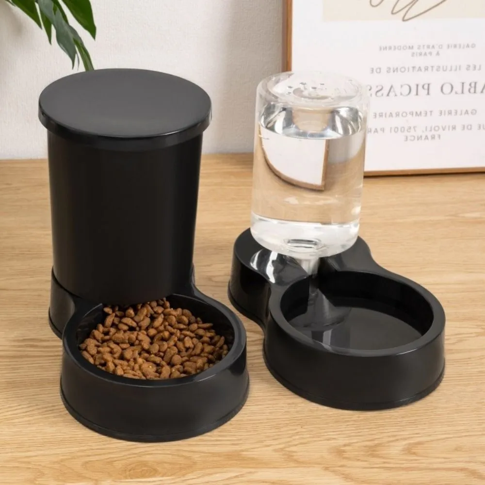 Alimentador automático para mascotas de 800mL, gran capacidad, 2 estilos, dispensador de agua para perros y gatos, juego de comedero, tazón de comida integrado de plástico para mascotas en 4 colores
