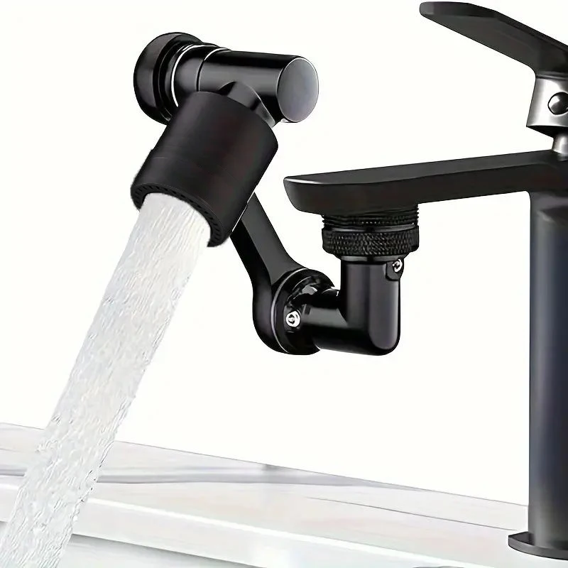 1pcs Faucet Extender, Alloy Robotic Arm,1080° Rotating Universal Faucet Extension, Swivel Faucet For Bathroom Sink