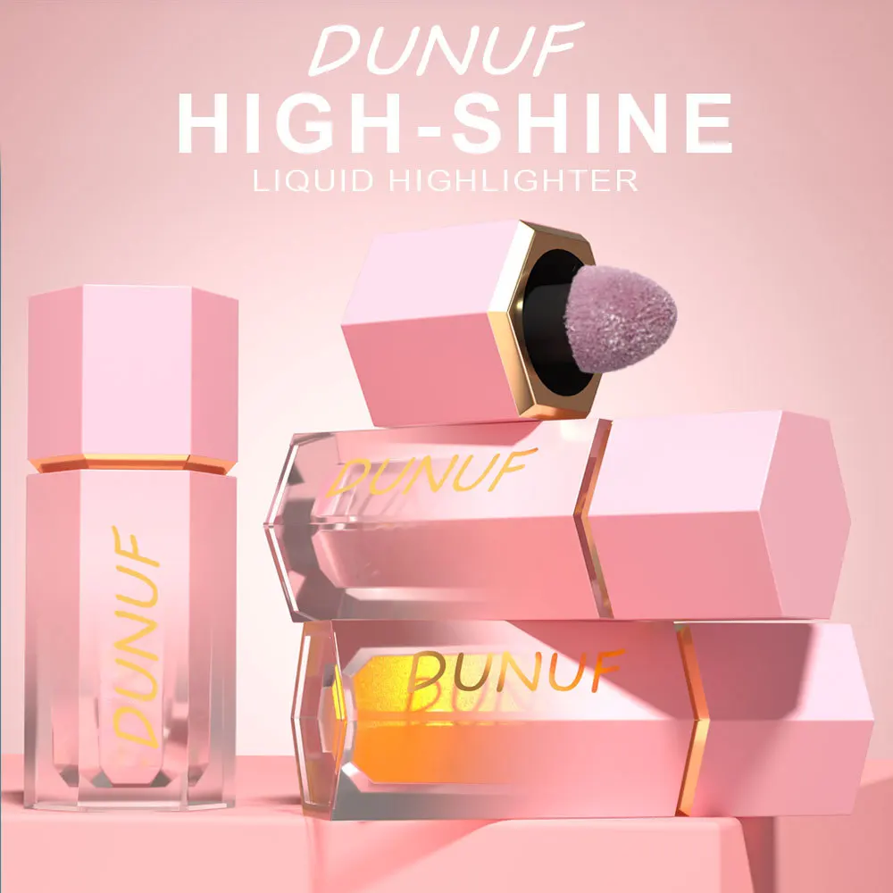 DUNUF-Surligneur liquide pour contour du visage, maquillage nacré, éclaircissant, bronzant, scintillant, illuminateur, cosmétiques