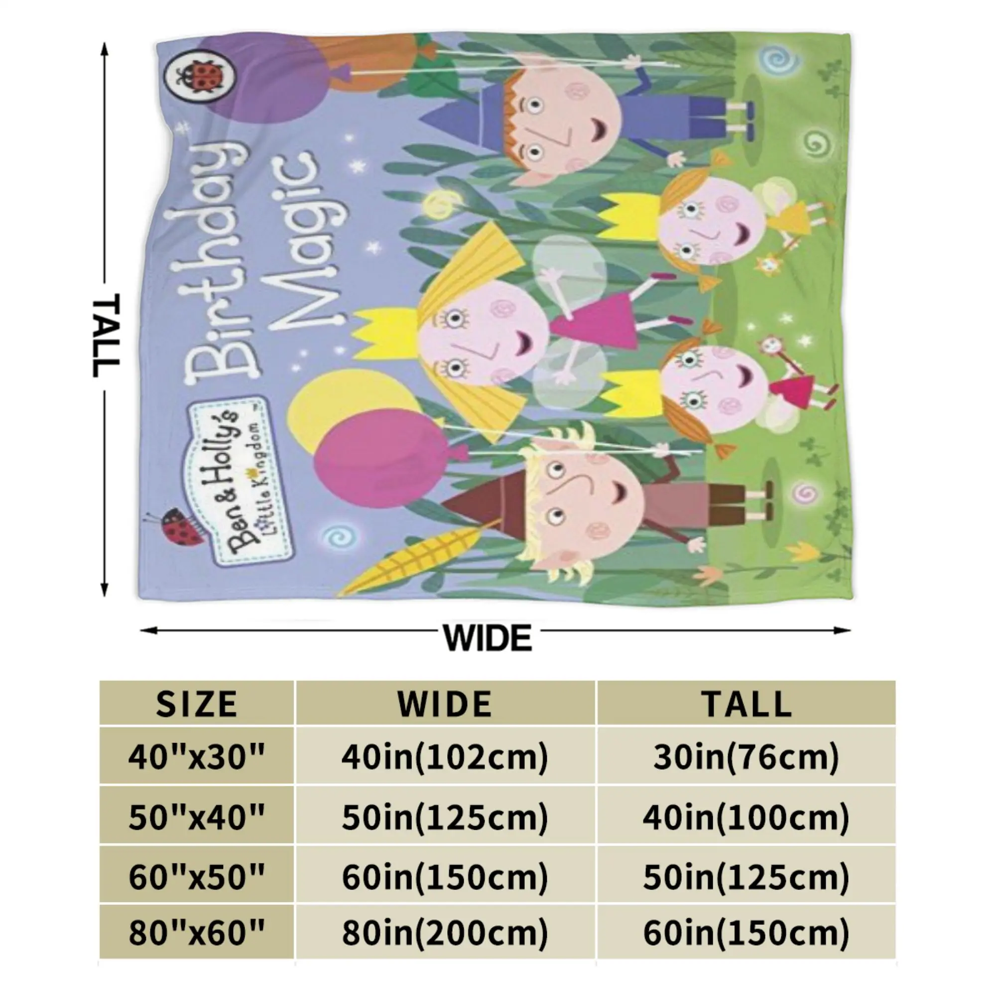 بطانيات أنيقة من Ben and Holly's Kingdom ben y holly فائقة النعومة من الصوف المرجاني القطيفة المريحة القابلة للغسل في الغسالة #5