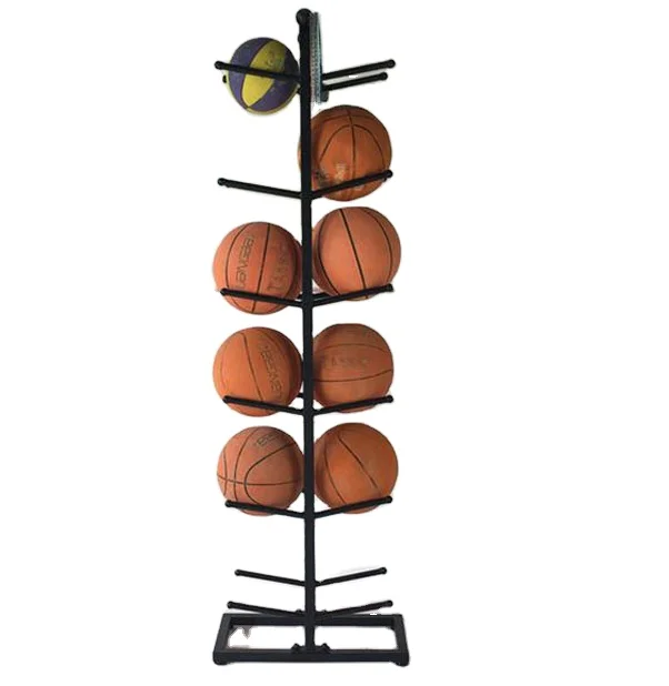 Modern Metal Ball Rack Display Stand Sport Equipment Storage Rack with Basketball Display Stand Functional Store Display Stand