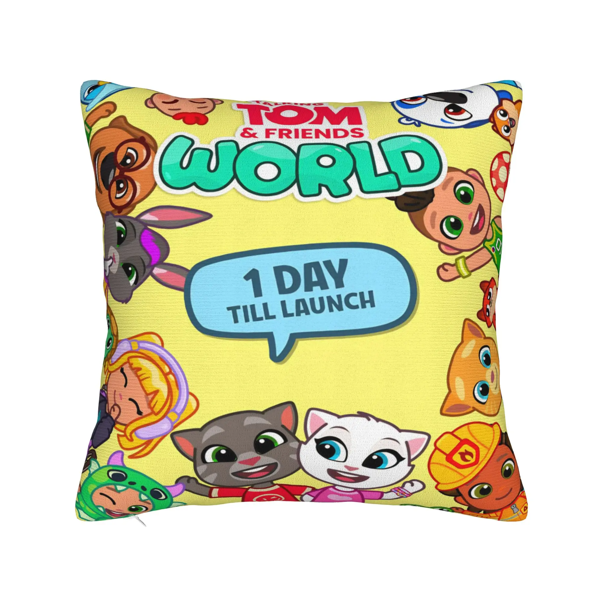 T-Talking T-Tom And F-Friends Pillowcase Merch Printed Cushion Cover Decoration  Throw Pillow Case Cover Home Multi-Size