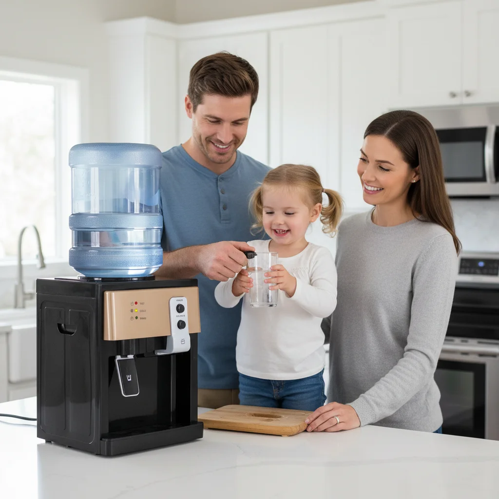 

Top Loading Water Dispenser Countertop Water Cooler Dispenser- Hot & Cold Water Dispenser Holds 1.2~5 Gallon For Home Office