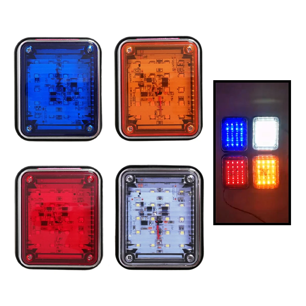 1Pc Ambulance Strobe Lights LED Stroboscope 12V / 24V Police Warning Light Fire Truck Flashing Light Accessory Part